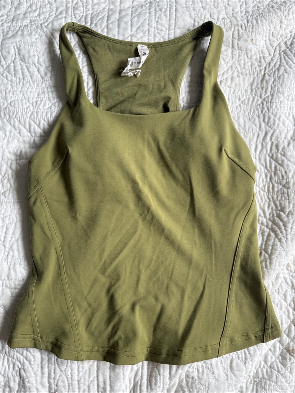 lululemon athletica Olive Green Scoop Neck Racerback Tank
